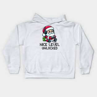 Santa Claus Playing Video Game Kids Hoodie